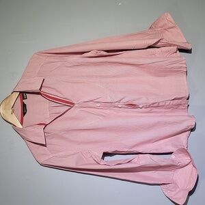 Eddie Bauer Y2K Long Sleeve Collared Pin Striped Button Down Blouse